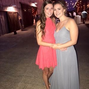 Lace halter dress